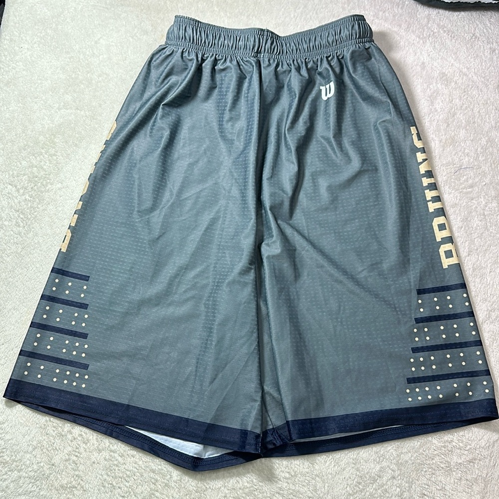 Wilson Men’s Boston Bruins Hockey Shorts Gray and Gold Size Medium